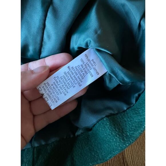 D & Co Vintage Green Suede Jacket Size X Small - Picture 4 of 6